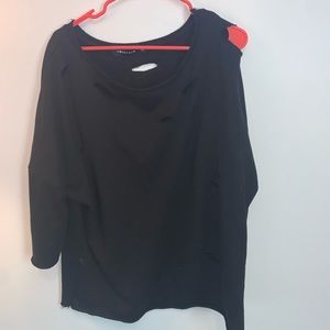 Distressed Oversized Sweater